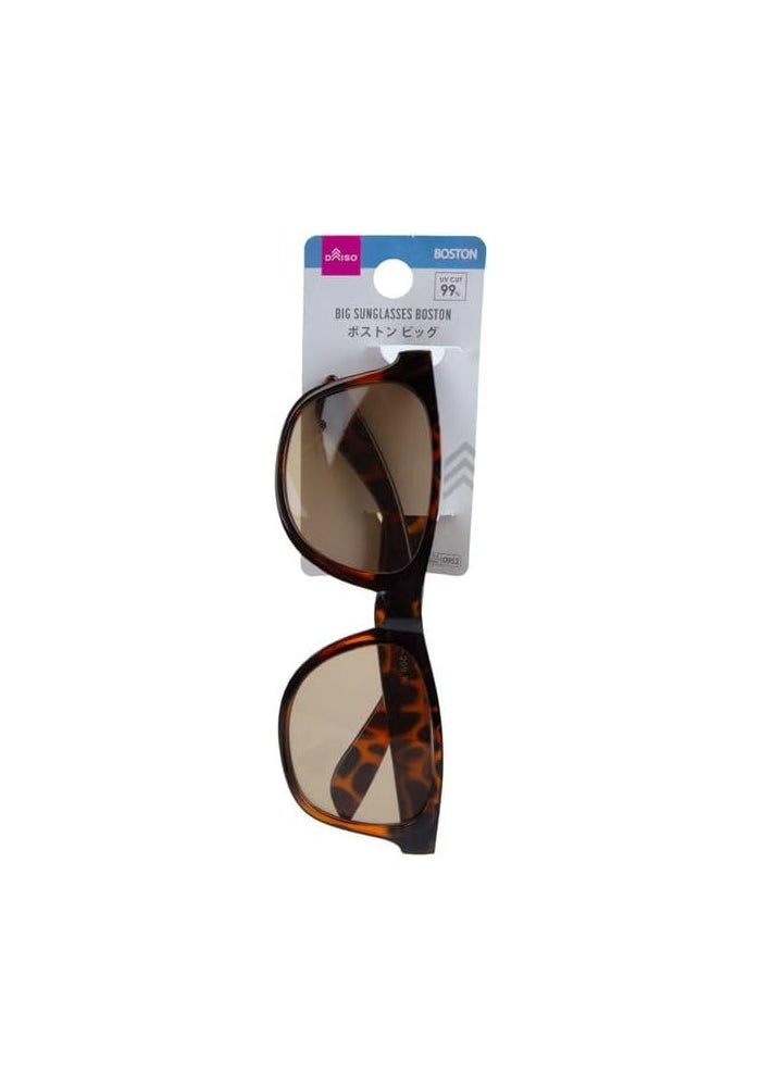 DAISO Boston Style Big Sunglasses - Brown - Image 1